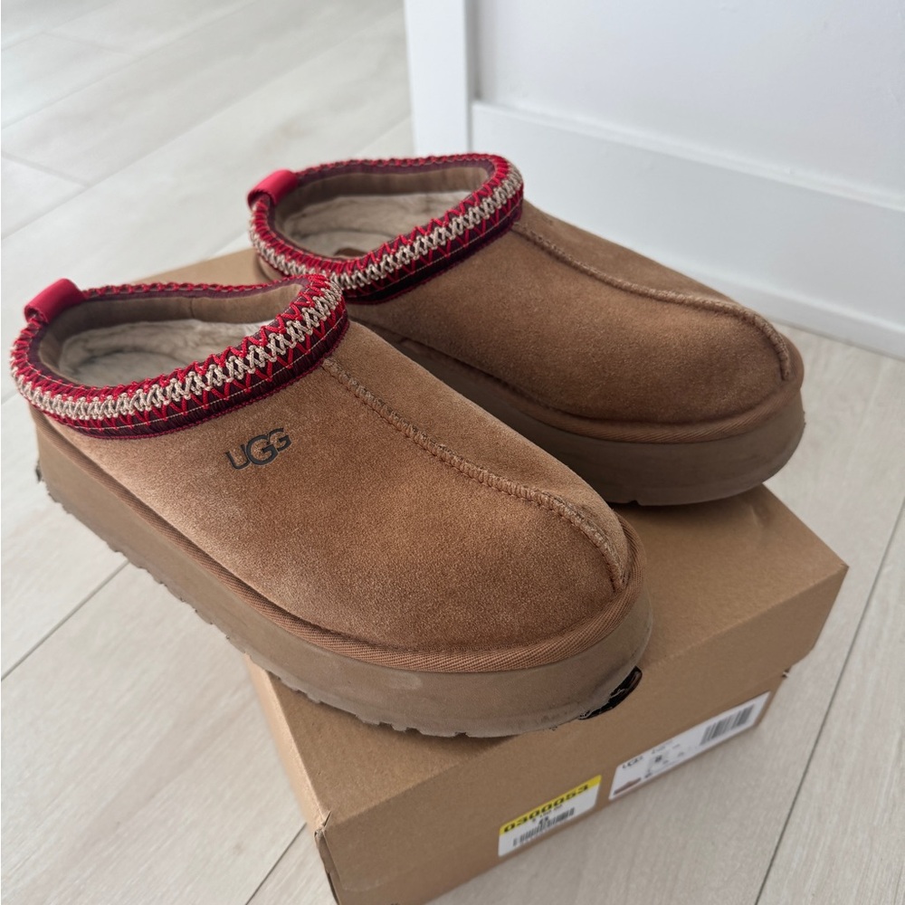 UGG Brown Suede Platform Tasman